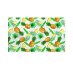 White Watercolor Pineapple Pattern Print Polyester Flag