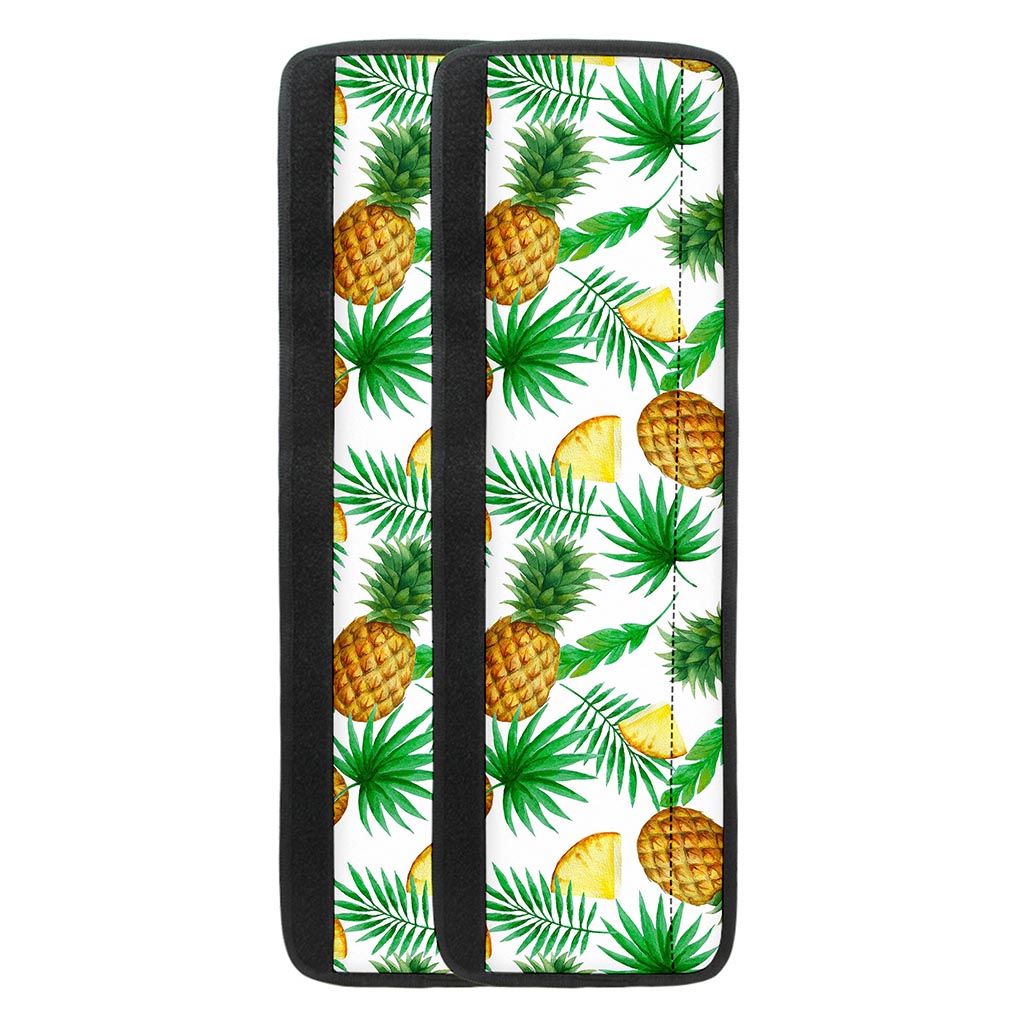 White Watercolor Pineapple Pattern Print Refrigerator Handle Covers
