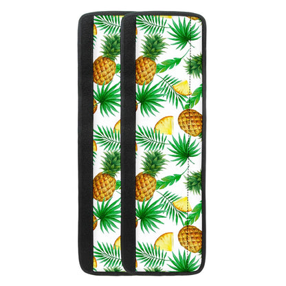 White Watercolor Pineapple Pattern Print Refrigerator Handle Covers