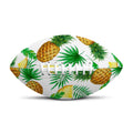 White Watercolor Pineapple Pattern Print Rugby Ball