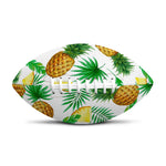 White Watercolor Pineapple Pattern Print Rugby Ball