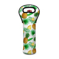 White Watercolor Pineapple Pattern Print Single Neoprene Wine Tote
