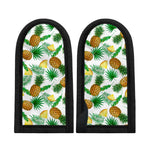 White Watercolor Pineapple Pattern Print Skillet Handle Cover