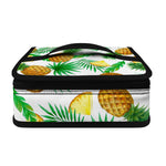 White Watercolor Pineapple Pattern Print Small Lunch Bag
