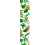 White Watercolor Pineapple Pattern Print Table Runner