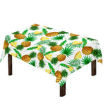 White Watercolor Pineapple Pattern Print Tablecloth