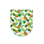 White Watercolor Pineapple Pattern Print Toilet Lid Cover