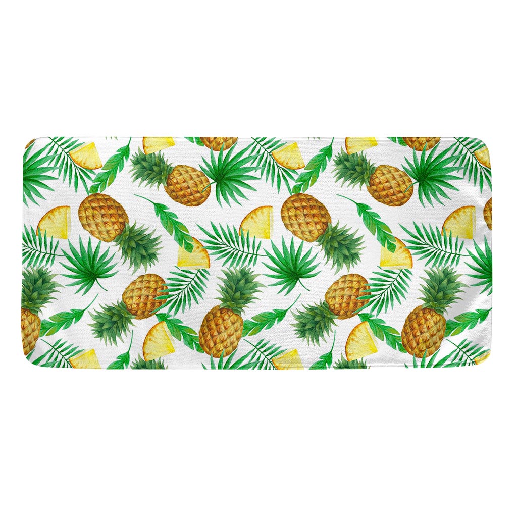 White Watercolor Pineapple Pattern Print Towel