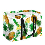 White Watercolor Pineapple Pattern Print Utility Tote Bag