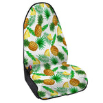 White Watercolor Pineapple Pattern Print Waterproof Car Seat Cover