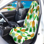 White Watercolor Pineapple Pattern Print Waterproof Car Seat Cover