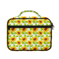 White Watercolor Sunflower Pattern Print Briefcase Bible Bag