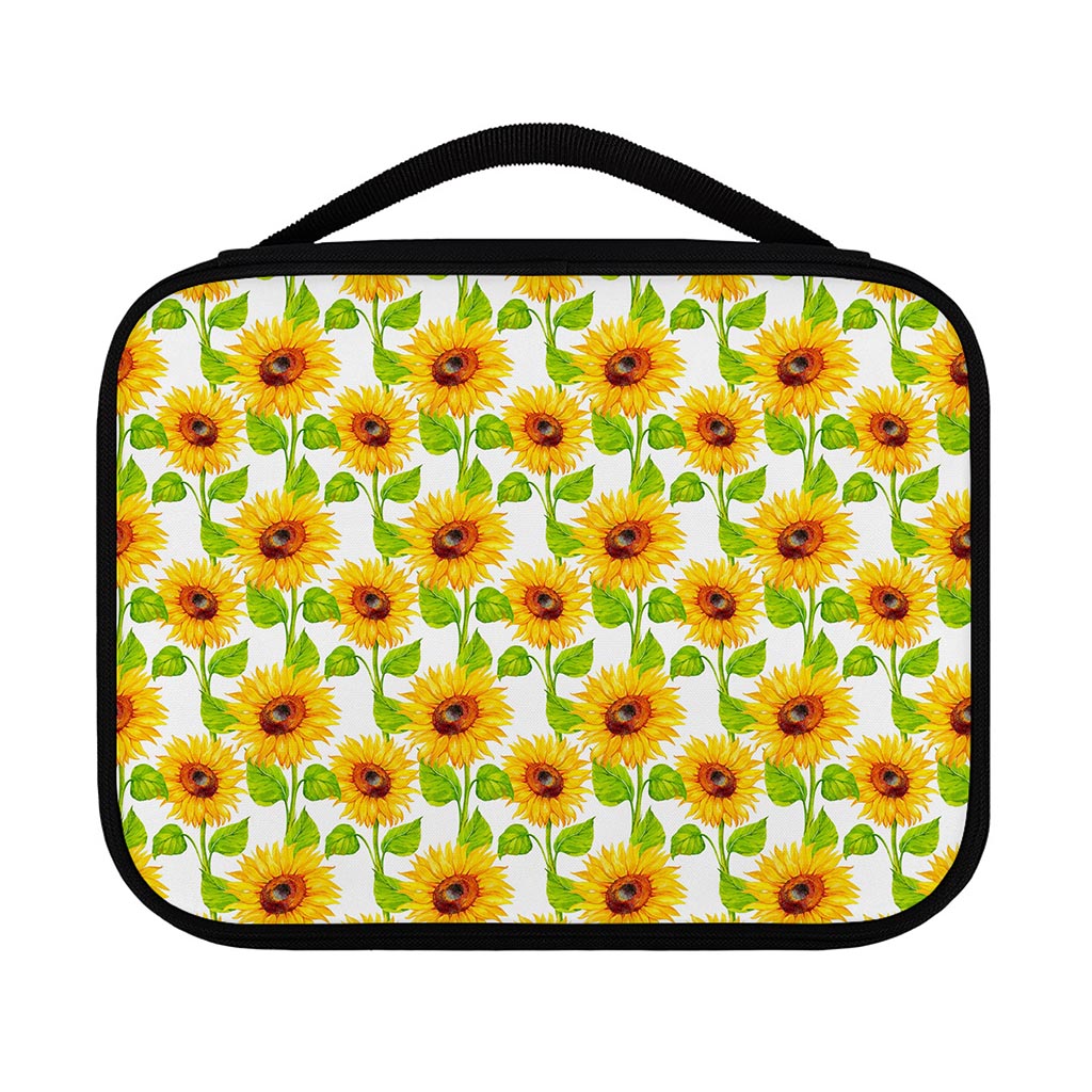 White Watercolor Sunflower Pattern Print Classic Bible Case
