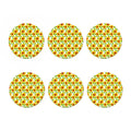 White Watercolor Sunflower Pattern Print Coaster Set
