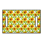 White Watercolor Sunflower Pattern Print Golf Cart Seat Cover