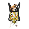 White Watercolor Sunflower Pattern Print Pet Carrier Backpack