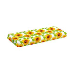 White Watercolor Sunflower Pattern Print Piano Keyboard Cover
