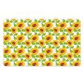 White Watercolor Sunflower Pattern Print Polyester Doormat