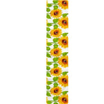 White Watercolor Sunflower Pattern Print Table Runner
