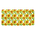 White Watercolor Sunflower Pattern Print Towel