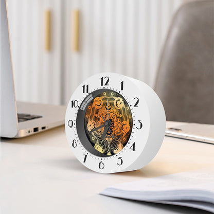 Wiccan Girl And Magical Moon Print Alarm Clock
