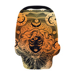 Wiccan Girl And Magical Moon Print Baby Seat Cover