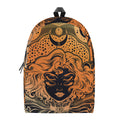 Wiccan Girl And Magical Moon Print School Backpack