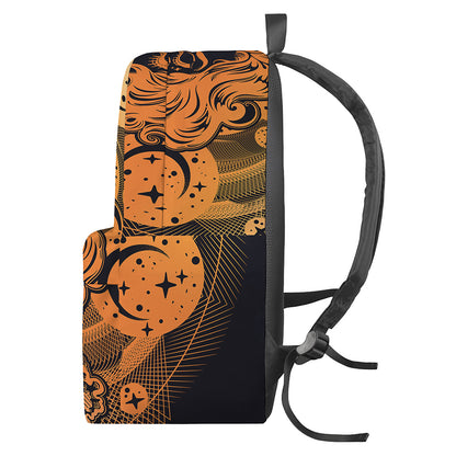 Wiccan Girl And Magical Moon Print Backpack