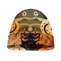 Wiccan Girl And Magical Moon Print Beanie