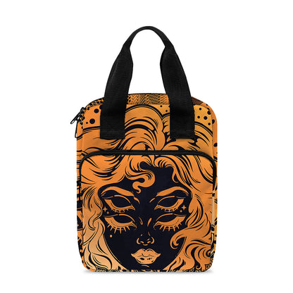 Wiccan Girl And Magical Moon Print Bible Tote Bag