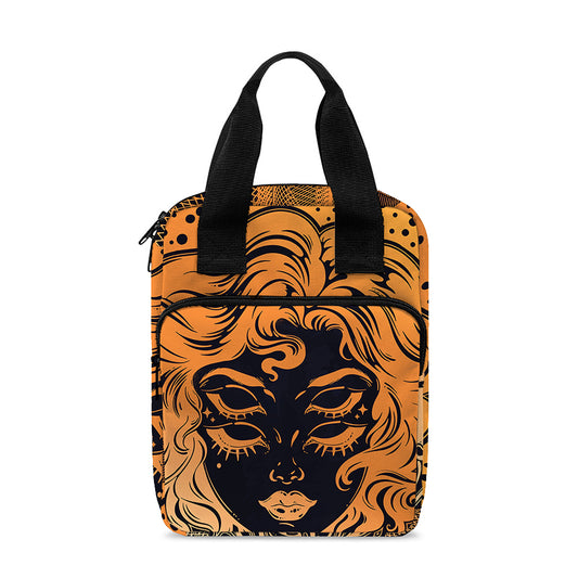 Wiccan Girl And Magical Moon Print Bible Tote Bag