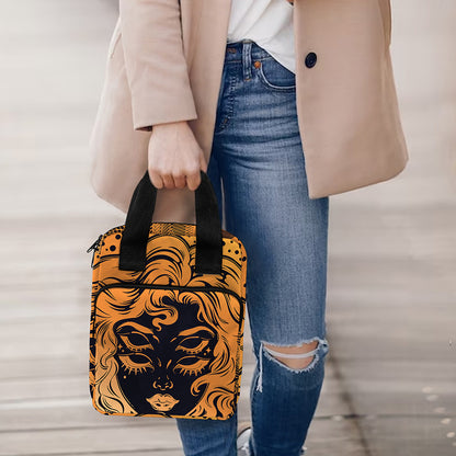 Wiccan Girl And Magical Moon Print Bible Tote Bag