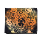 Wiccan Girl And Magical Moon Print Bifold Wallet