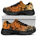 Wiccan Girl And Magical Moon Print Black Chunky Shoes