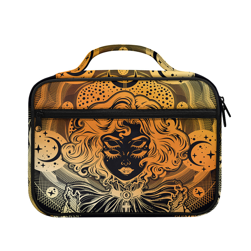 Wiccan Girl And Magical Moon Print Briefcase Bible Bag