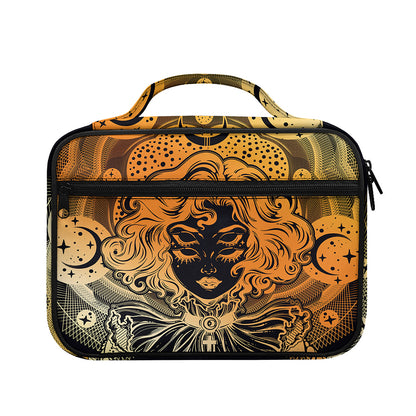 Wiccan Girl And Magical Moon Print Briefcase Bible Bag
