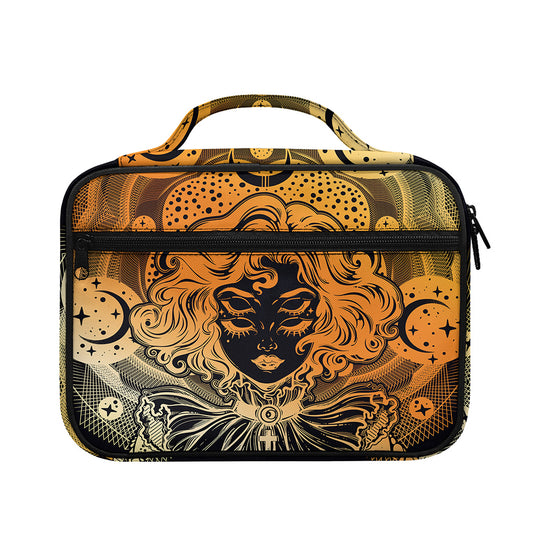 Wiccan Girl And Magical Moon Print Briefcase Bible Bag
