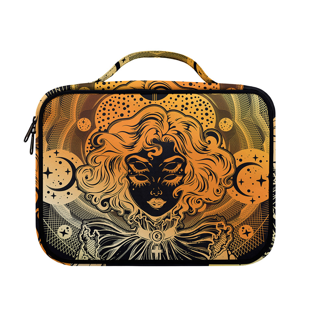 Wiccan Girl And Magical Moon Print Briefcase Bible Bag