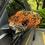 Wiccan Girl And Magical Moon Print Car Side Mirror Covers