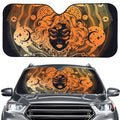 Wiccan Girl And Magical Moon Print Car Windshield Sun Shade