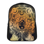 Wiccan Girl And Magical Moon Print Casual Backpack