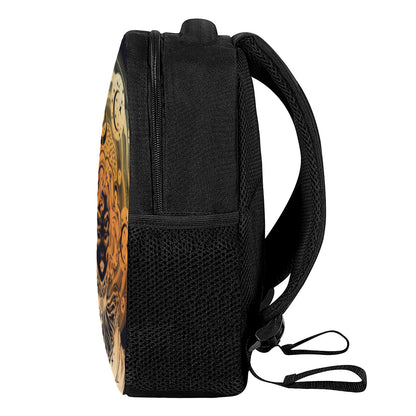 Wiccan Girl And Magical Moon Print Casual Backpack