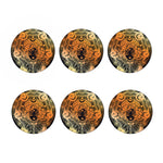 Wiccan Girl And Magical Moon Print Coaster Set