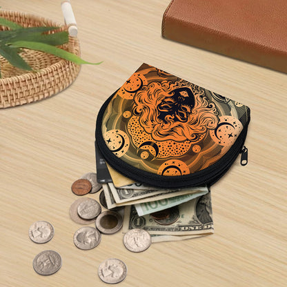 Wiccan Girl And Magical Moon Print Coin Purse