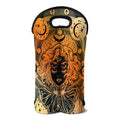 Wiccan Girl And Magical Moon Print Double Neoprene Wine Tote