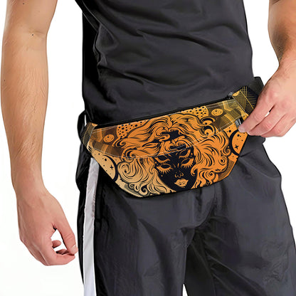 Wiccan Girl And Magical Moon Print Fanny Pack