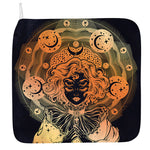 Wiccan Girl And Magical Moon Print Hand Towel