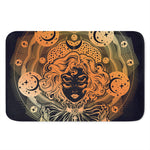 Wiccan Girl And Magical Moon Print Indoor Door Mat