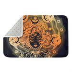 Wiccan Girl And Magical Moon Print Indoor Door Mat