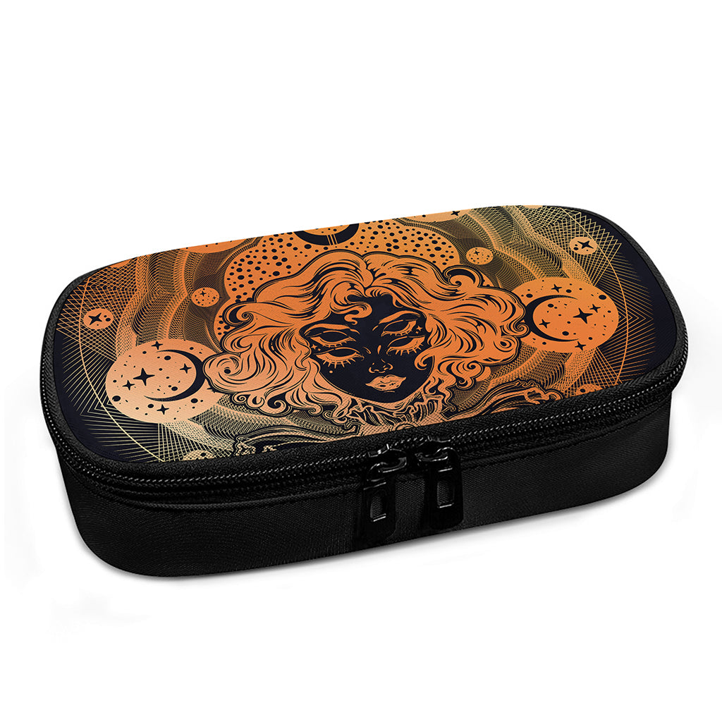 Wiccan Girl And Magical Moon Print Insulin Cooler Travel Case